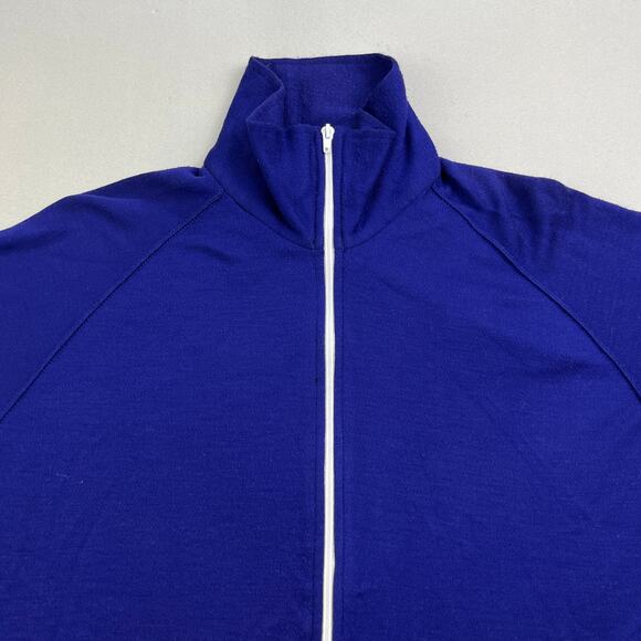 Vintage Collegiate Pacific Track Jacket Womens Medium Navy Blue Full Zip Jogger - Picture 2 of 9